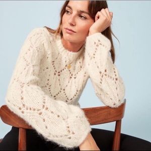 Reformation alpaca cream sweater, L